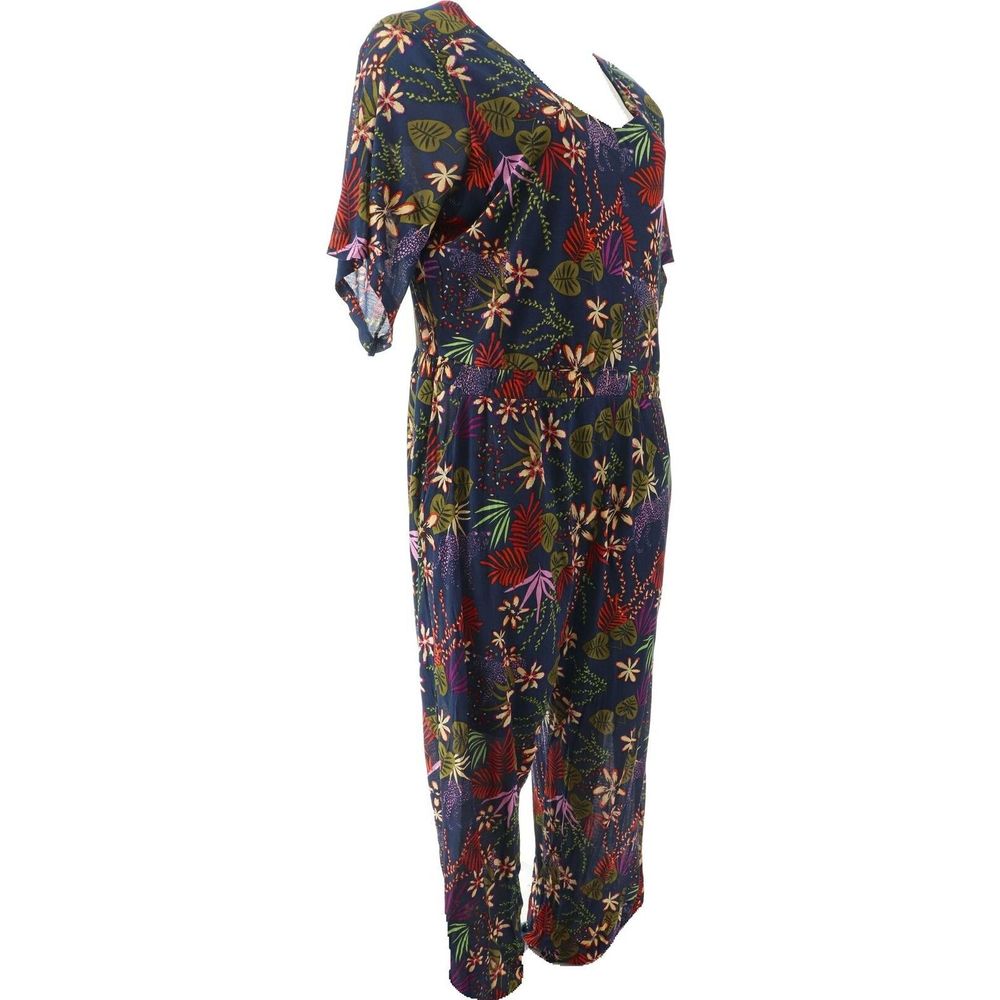 Curations Printed Knit Jumpsuit Navy Multi 6992530 - Picture 8 of 8
